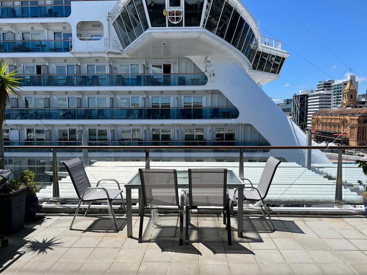 Waterfront Seaview Hotel Apartment - Same Building Block As Auckland Hilton Exterior foto
